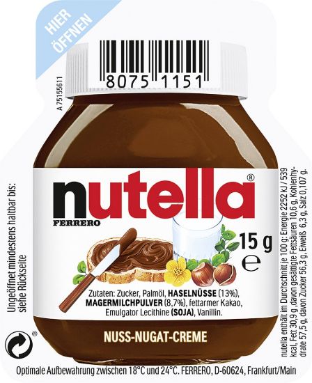 Bild von Nutella Portionen