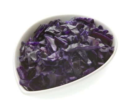 Rotkohl geschnitten