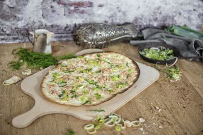 Bild von Flammkuchen Wildlachs Lauch