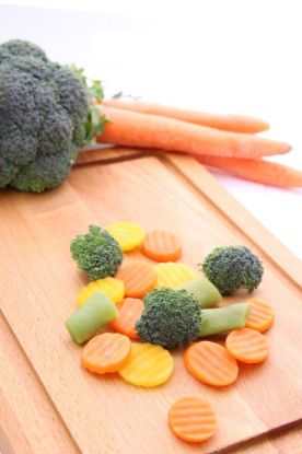 Bild von Euro-Gemüsemischung mit der Beschreibung Karotten, Romanobohnen, Broccoli