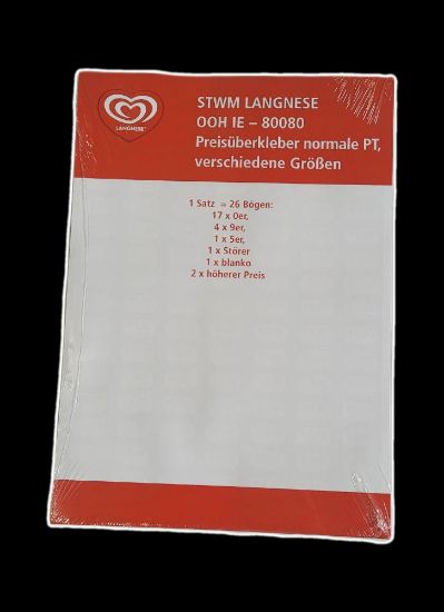 Bild von Preisüberkleber für alle mit der Beschreibung Preistafeln