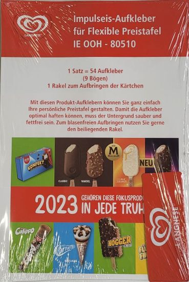 Bild von Aufkleber IE 2025 mit der Beschreibung für Flex. Preistafel