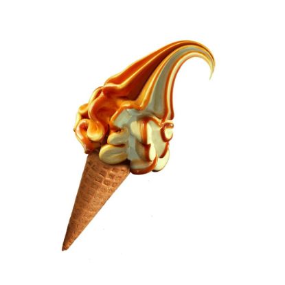 Bild von Cornetto Soft Caramel mit der Beschreibung Eis mit Karamell- und Vanillegeschmack mit Karamellsauce