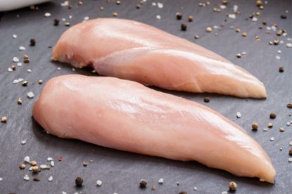 Bild von Hähnchenbrustfilet Thail. mit der Beschreibung 1,2%-1,5% Salz ;  Block