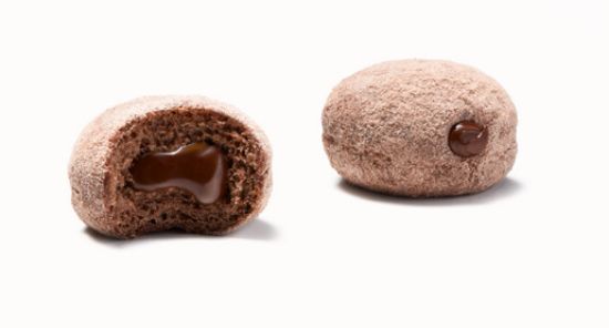 Bild von Mini Beignet Kakao Schokofüll. mit der Beschreibung Mini Kakao Siedegebäck mit Schokoladen Füllung und mit Kakaopulver bestreut.