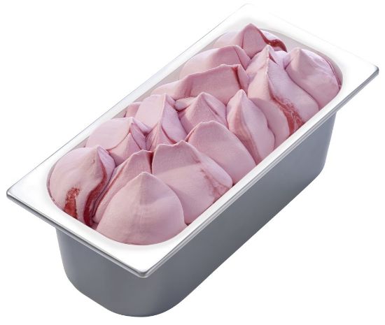 Bild von CDS Erdbeere mit der Beschreibung Erdbeereis mit Erdbeerstückchen und Erdbeersauce, ohne deklarationspflichtige Zusatzstoffe