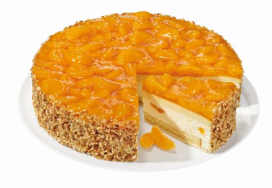 Bild von Mandarinen-Käse-Sahne mit der Beschreibung Torte, 2500g, ug.16 P. (E0451)