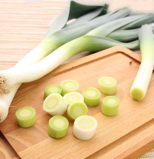 Bild von Porree Ringe mit der Beschreibung weiß