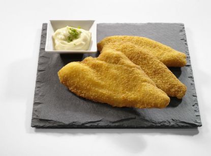 Bild von Schollenfilet paniert mit der Beschreibung 160/180g