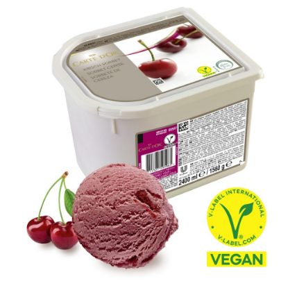 Bild von CD Kirsch Sorbet vegan mit der Beschreibung Kirschsorbet mit feinen Kirschstückchen