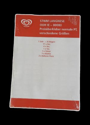 Bild von Preisüberkleber für alle mit der Beschreibung Preistafeln