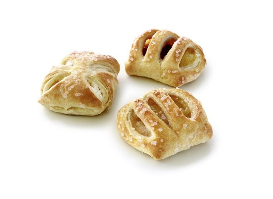 Bild von Fruchtiger Mini Plundermix mit der Beschreibung Mix aus den Sorten: Apfelplunder, Kirsch-Vanilleplunder und Topfen Minis.