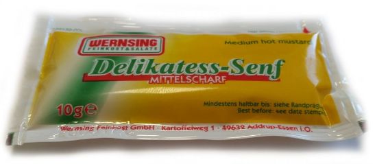 Bild von Wernsing Senf mit der Beschreibung Portionsbeutel