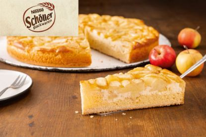 Bild von Omas Landkuchen Apfel Griespudding mit der Beschreibung 4 Teile vg., 38 cm