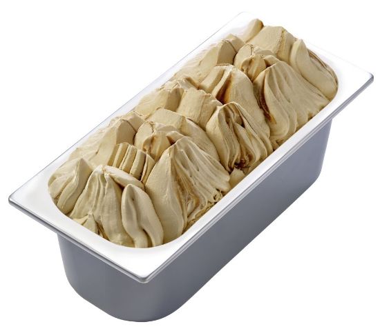 Bild von CDS Milchkaramell mit der Beschreibung cremiges Karamelleis mit Karamelsauce, ohne deklarationspflichtige Zusatzstoffe