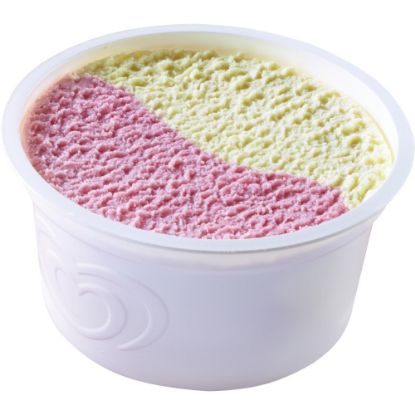 Bild von Eisbecher Erdbeer Vanille mit der Beschreibung Eis mit Vanille- und Erdbeergeschmack