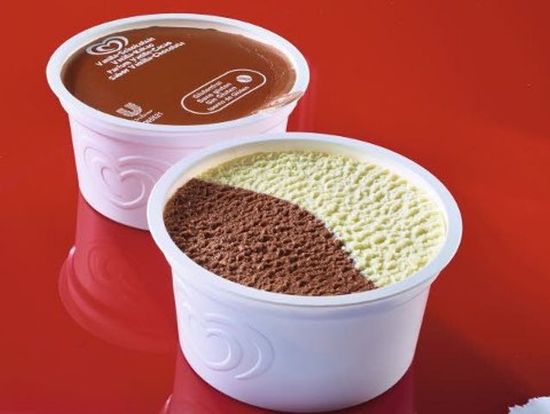 Bild von Eisbecher Schoko-Vanille mit der Beschreibung Eis mit Vanillegeschmack und Schokoladeneis.