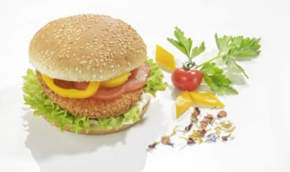Bild von Chicken-Burger 80g mit der Beschreibung (Knaup) paniert, gegart