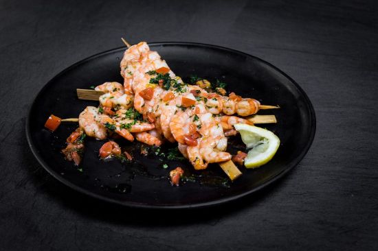 Bild von Garnelen Spieße 41/50 o 51/60 mit der Beschreibung 8-10St.auf Holzspieß, 100g