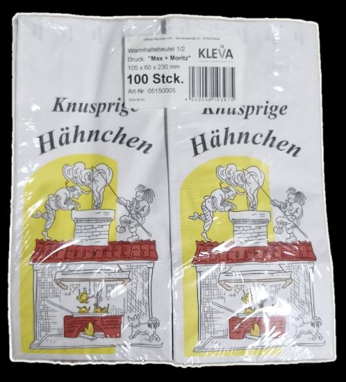 Bild von Hähnchenbeutel mit der Beschreibung für halbe Hähnchen