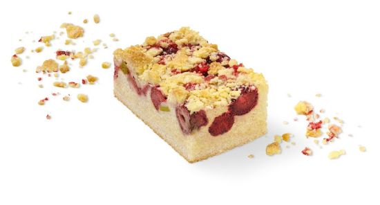 Bild von Rhabarber-Erdbeer-Butterstreus mit der Beschreibung Schnitte, 20 Port. vg.