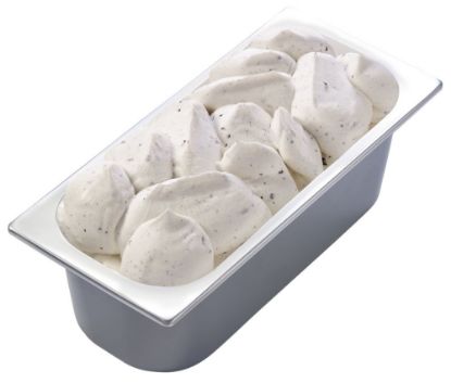 Bild von CDS Stracciatella mit der Beschreibung Cremiges Eis mit Milchschokoladenstückchen und Schokoladensauce.
