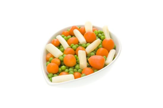 Bild von Leipziger Allerlei mit Spargel mit der Beschreibung Erbsen, Pariser Karotten, Spargel
