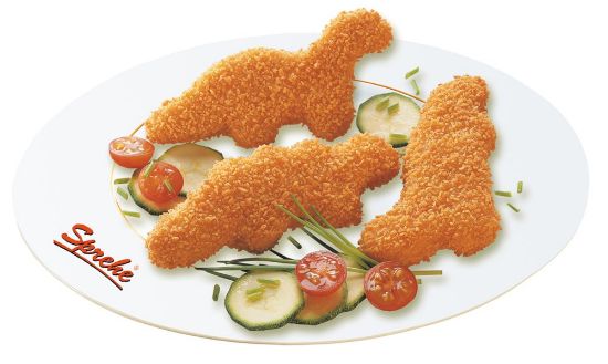 Bild von Hähnchen Dinos Pan. mit der Beschreibung geformt , 33g/St.
