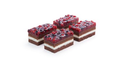 Bild von Beeren Sahneschnitte mit der Beschreibung 20Stck-vorg.(P534) 2650g