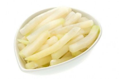 Bild von Kohlrabi in Streifen mit der Beschreibung (Tifa)
