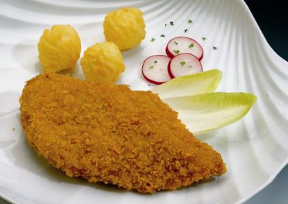 Bild von Hähnchen-Knusperfilet 180 g mit der Beschreibung Knusperpanade *Knaup*