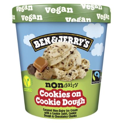 Bild von Cookies on Cookie Dough vegan mit der Beschreibung Ben&Jerrys