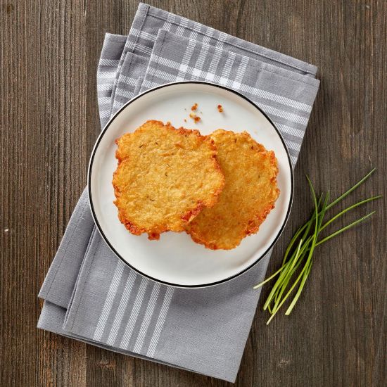 Bild von Rösti geformt mit der Beschreibung 50 x 100 g
