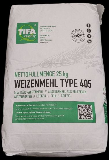 Bild von Weizenmehl 25kg Sack mit der Beschreibung *Type 405*