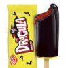 Bild von Dracula Cola mit der Beschreibung Colawassereis in Kombination mit Eis mit cremigem Vanille- und fuchtigem Erdbeergeschmack