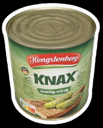 Bild von Knax Gewürzgurken Dose mit der Beschreibung 2450 ml 1380g ATG