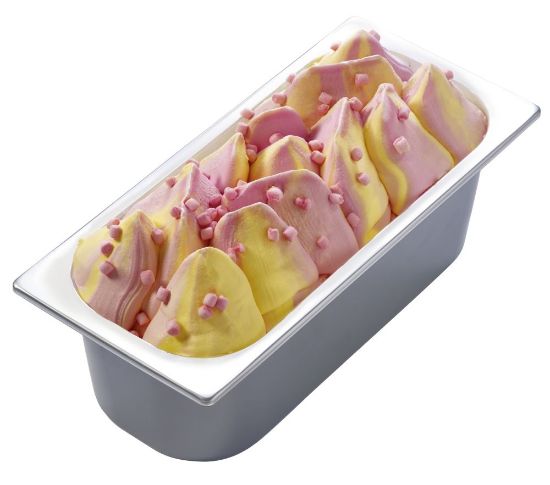 Bild von CDS Bubblegum Marshmallows mit der Beschreibung Eis mit Tutti-Frutti Kaugummigeschmack und Marshmallows